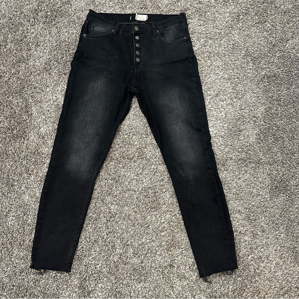 Free Poeple skinny/jegging black size 30 regular - Picture 2 of 8